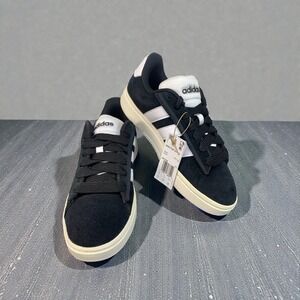 Adidas Grand Court Alpha 0 Mens 9.5 Black Suede Tennis Sneakers‎ JH7235 NEW